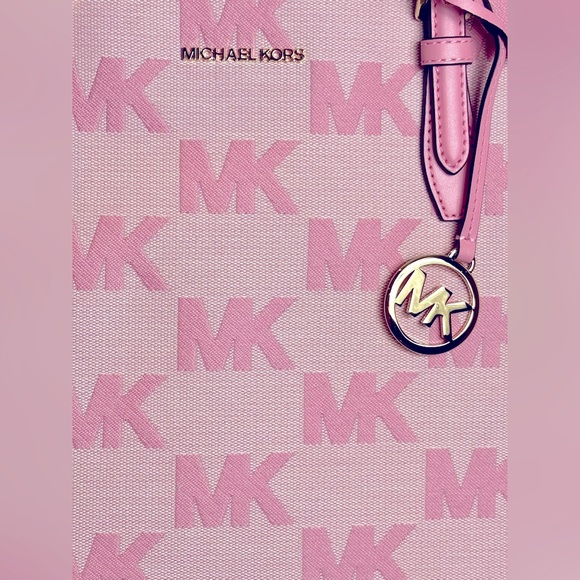 Gilly Large Drawstring Travel Tote- color is Carnation Pink - Picture 11 of 11